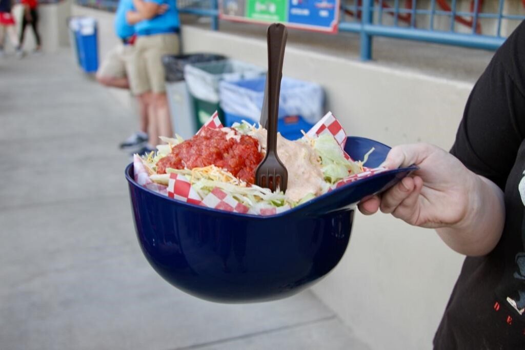 helmet full of nachos