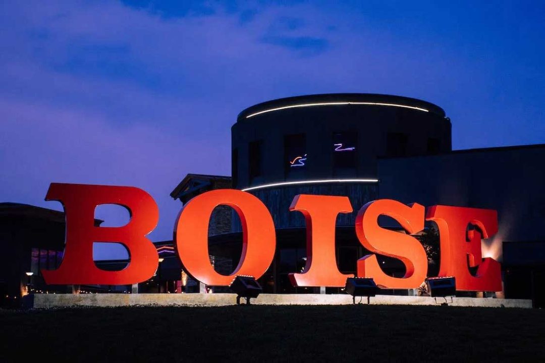 “BOISE” in big red letters.